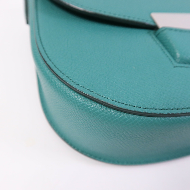 CELINE 牛皮皮革Trotteur銀扣肩背袋-9