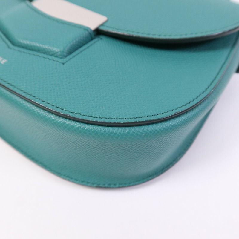 CELINE 牛皮皮革Trotteur銀扣肩背袋-12