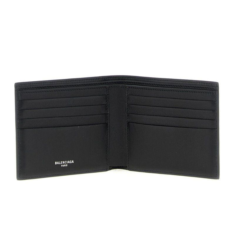 【Balenciaga 巴黎世家】Passport Square 皮革 卡夾 皮夾 短夾 黑色 8463312AB4Y1000-1