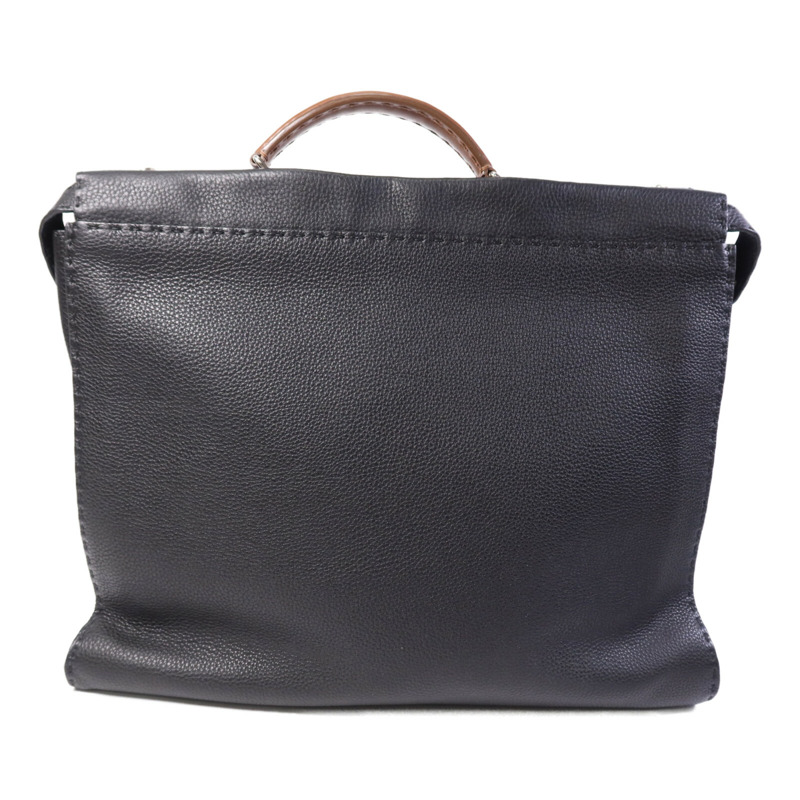 FENDI 牛皮皮革Peekaboo Large銀扣手挽肩背兩用袋-1