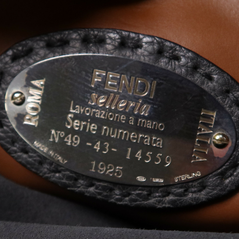 FENDI 牛皮皮革Peekaboo Large銀扣手挽肩背兩用袋-6