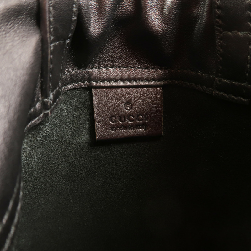 GUCCI 牛皮皮革Rucksack金扣背包-5