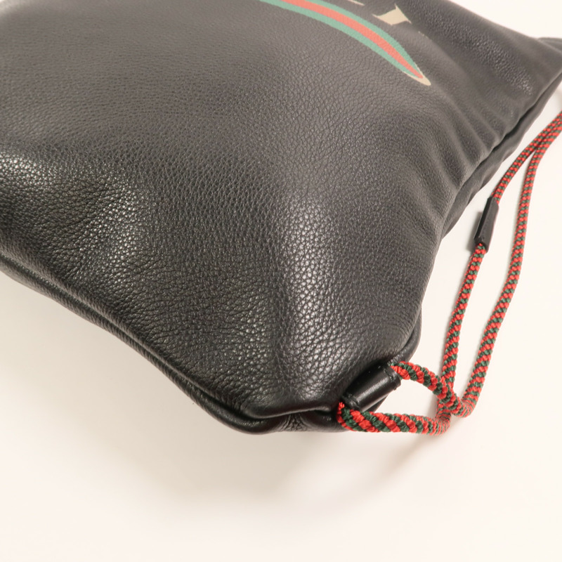 GUCCI 牛皮皮革Rucksack金扣背包-10