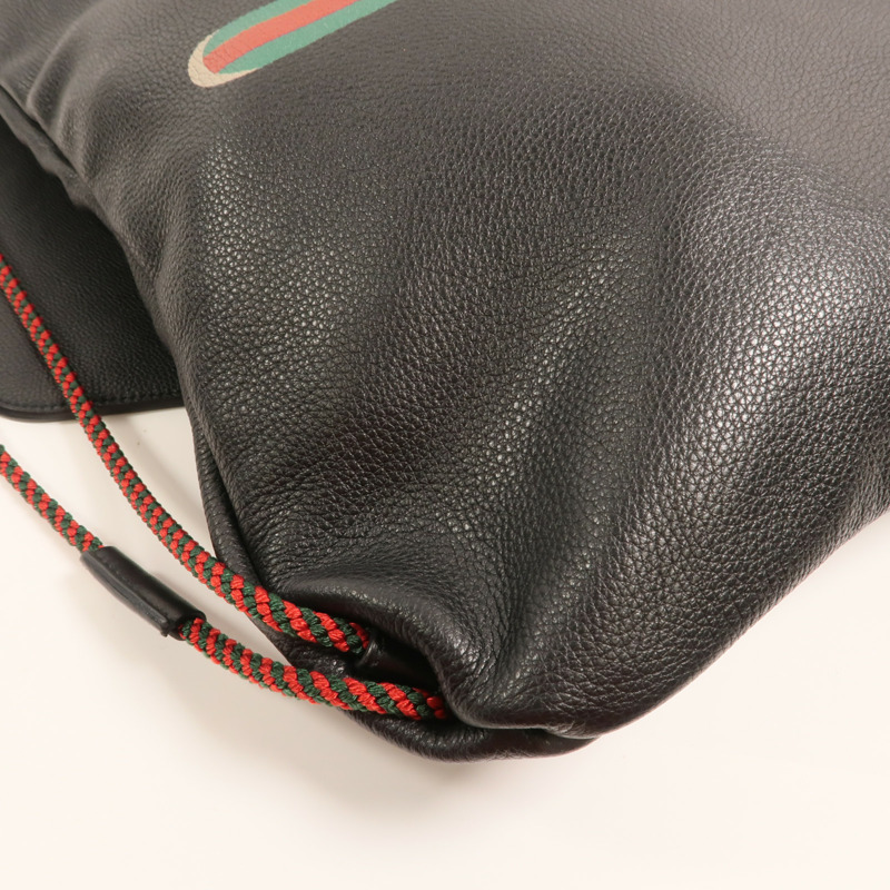 GUCCI 牛皮皮革Rucksack金扣背包-11