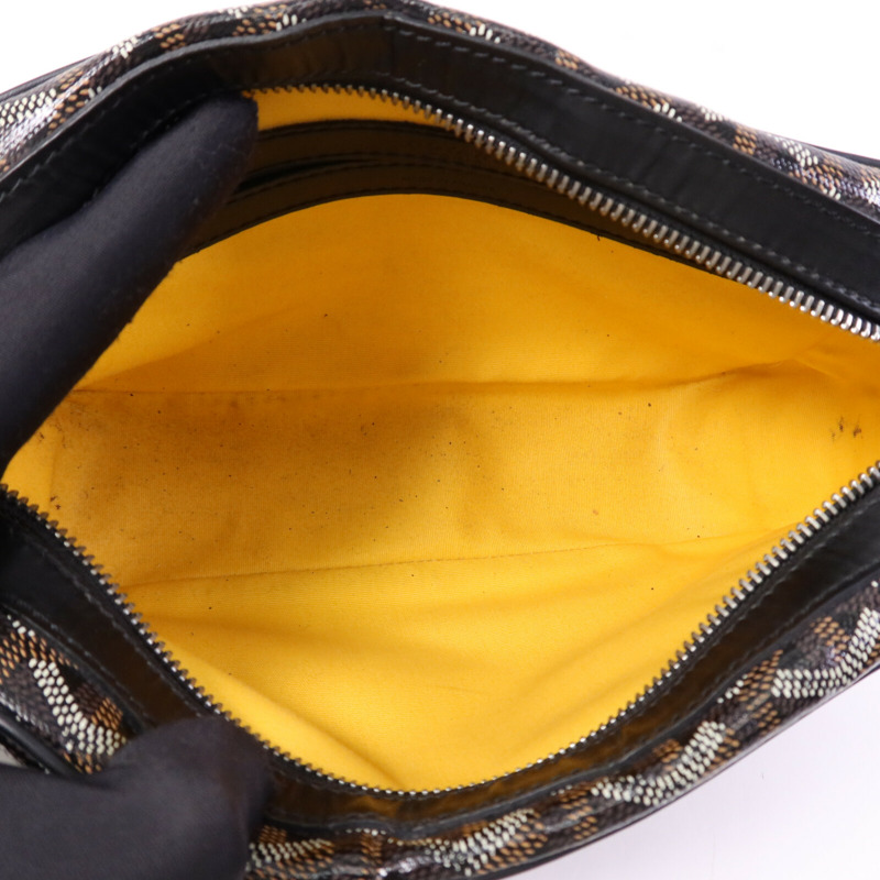 GOYARD 塗層帆布Cap-Vert PM銀扣肩背袋-4