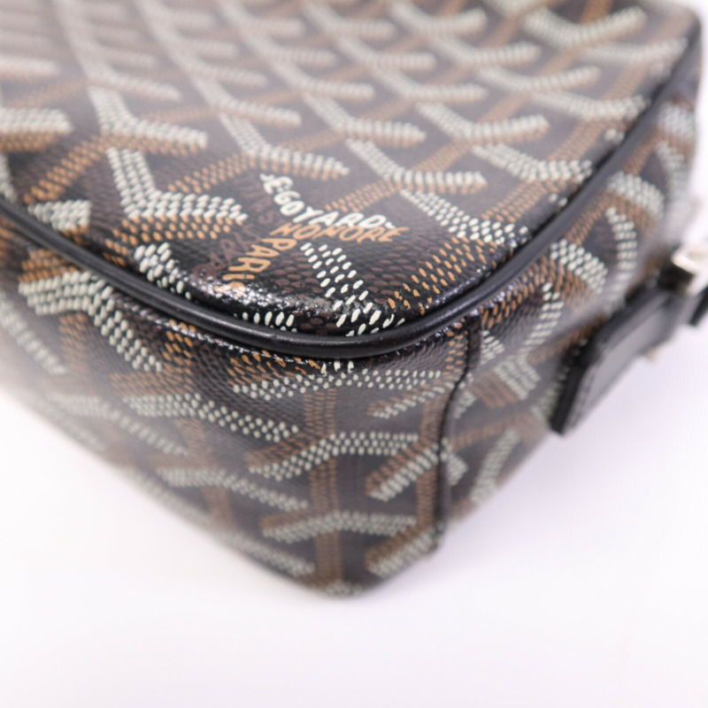 GOYARD 塗層帆布Cap-Vert PM銀扣肩背袋-11