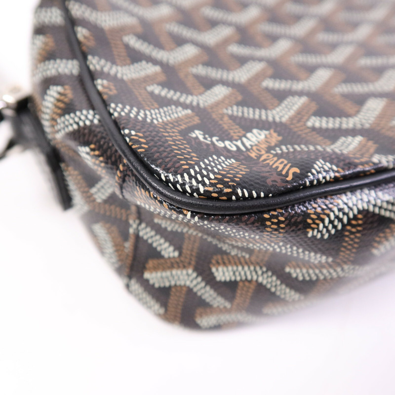 GOYARD 塗層帆布Cap-Vert PM銀扣肩背袋-12