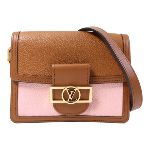 LOUIS VUITTON Taurillon Clemence Mini Dauphine金扣肩背袋
