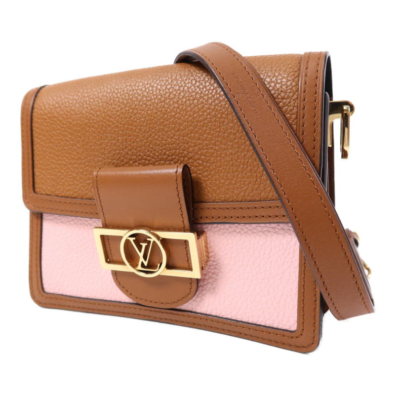 LOUIS VUITTON Taurillon Clemence Mini Dauphine金扣肩背袋-2