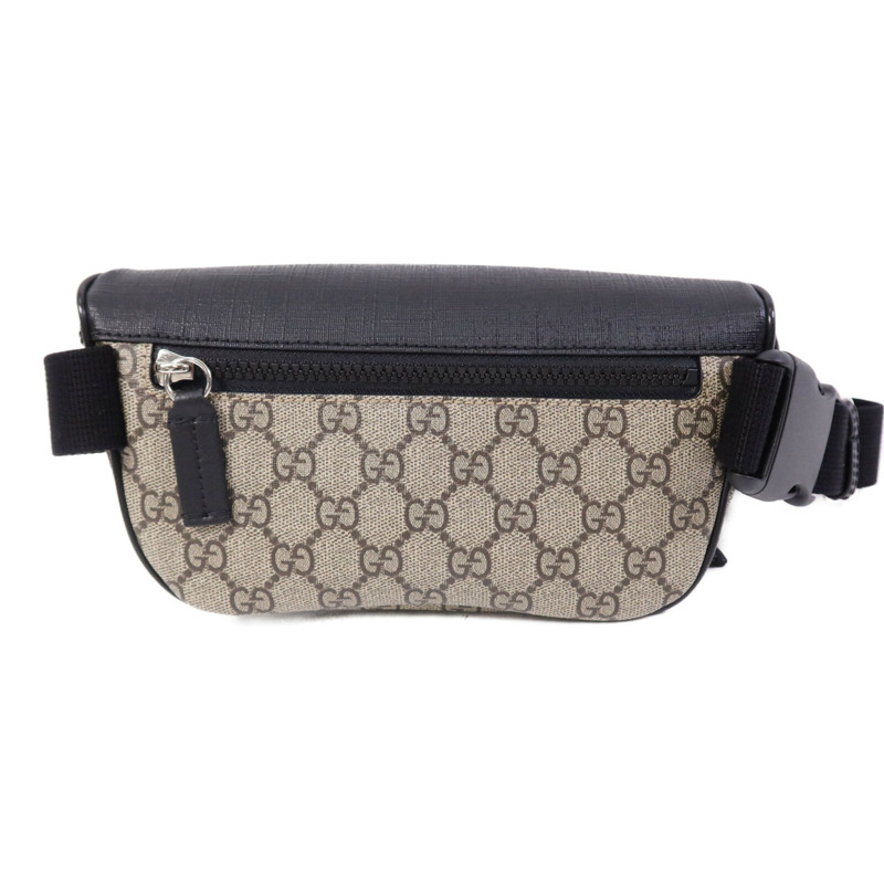 GUCCI 塗層帆布GG Supreme Waist Bag銀扣腰包-2