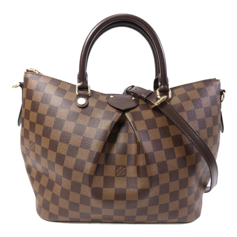 LOUIS VUITTON Damier Ebene Siena MM金扣肩背袋