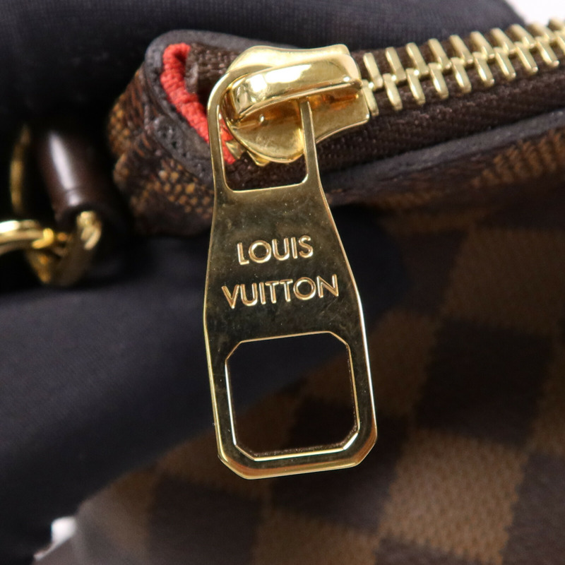 LOUIS VUITTON Damier Ebene Siena MM金扣肩背袋-7