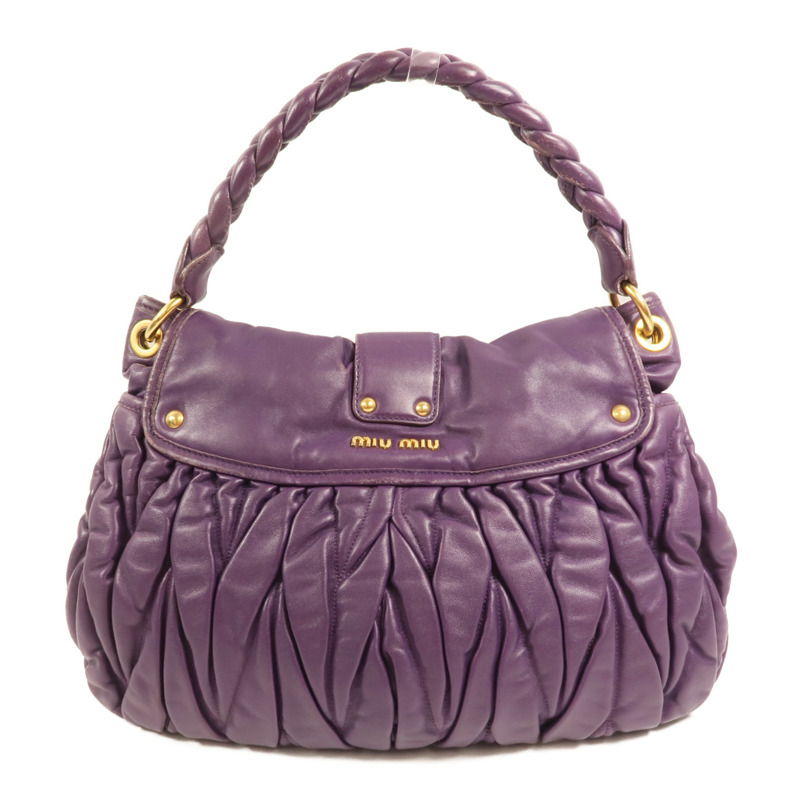 Miu Miu 羊皮皮革Shoulder Bag金扣手挽肩背兩用袋-1