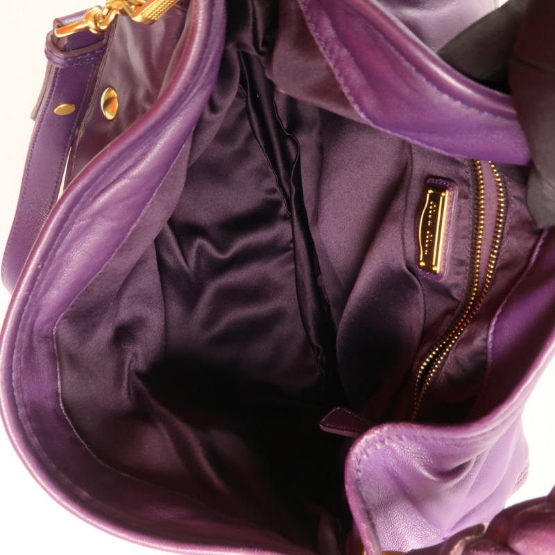 Miu Miu 羊皮皮革Shoulder Bag金扣手挽肩背兩用袋-4