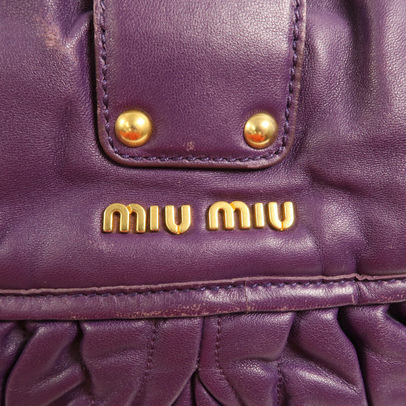 Miu Miu 羊皮皮革Shoulder Bag金扣手挽肩背兩用袋-8