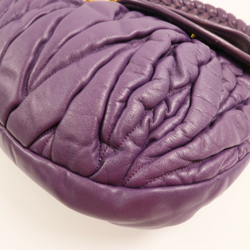 Miu Miu 羊皮皮革Shoulder Bag金扣手挽肩背兩用袋-12