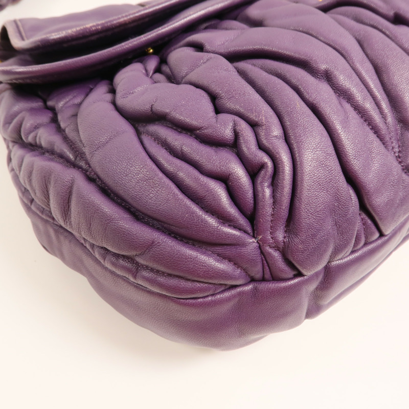 Miu Miu 羊皮皮革Shoulder Bag金扣手挽肩背兩用袋-13