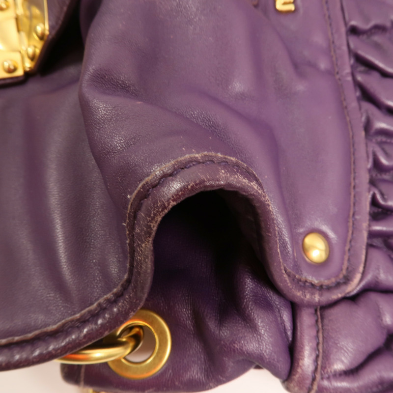 Miu Miu 羊皮皮革Shoulder Bag金扣手挽肩背兩用袋-17