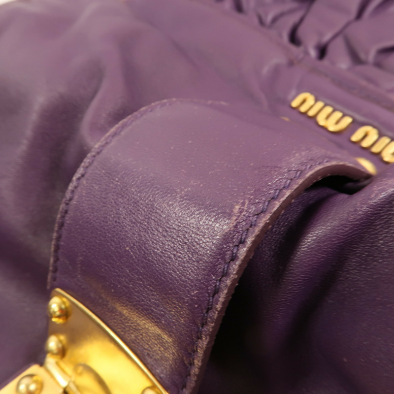 Miu Miu 羊皮皮革Shoulder Bag金扣手挽肩背兩用袋-18