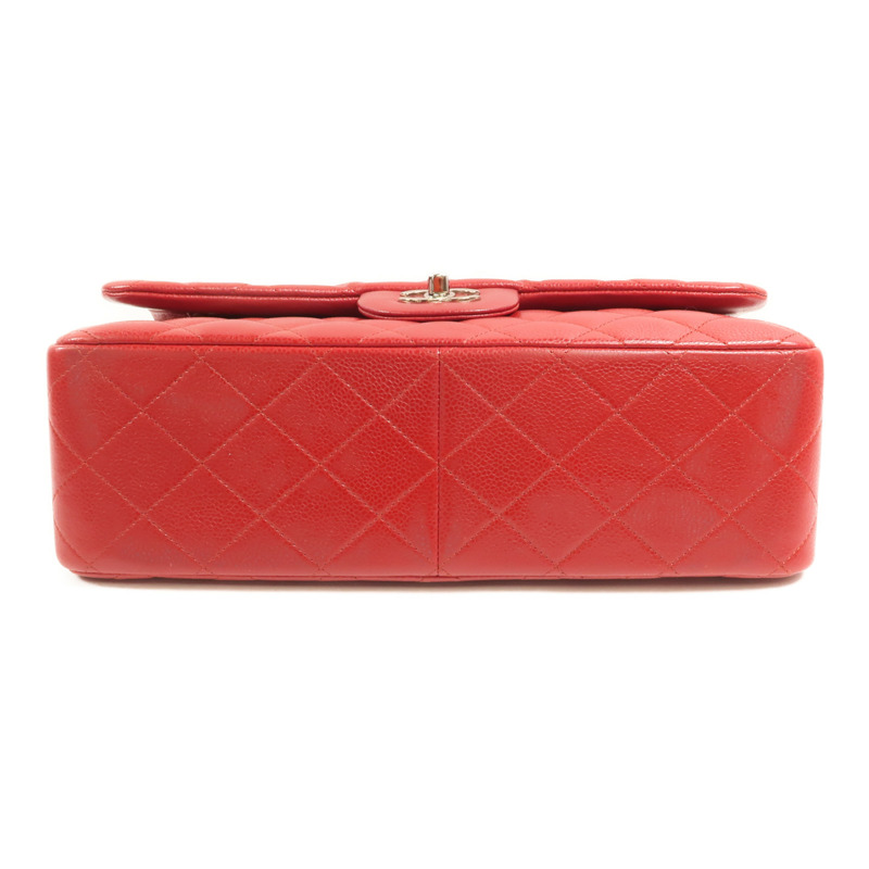 CHANEL 牛皮皮革Large Classic銀扣鏈帶肩背袋-3