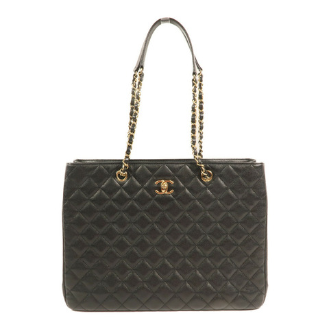 CHANEL 牛皮皮革Shoulder Bag金扣鏈帶肩背袋