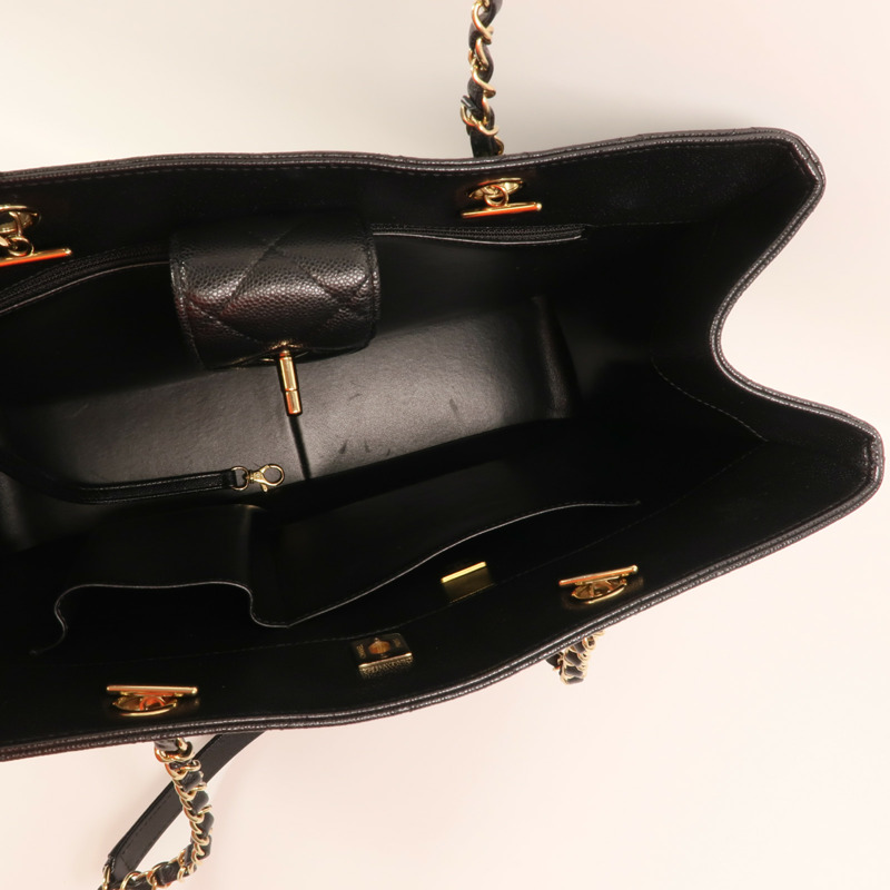 CHANEL 牛皮皮革Shoulder Bag金扣鏈帶肩背袋-4