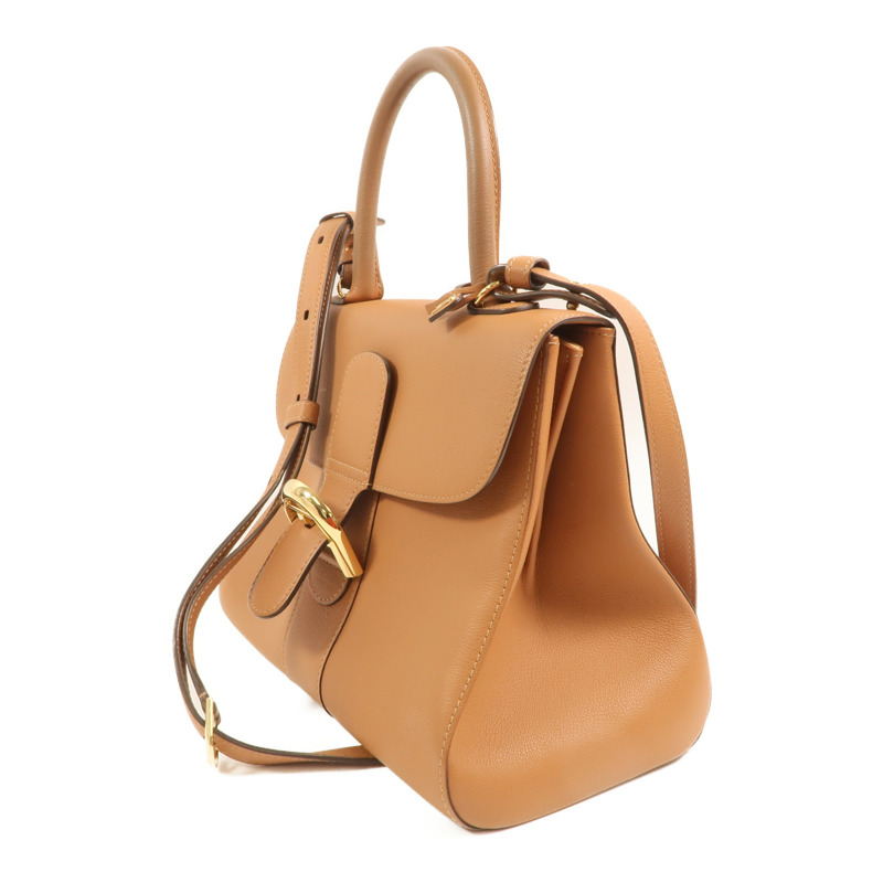 Delvaux 牛皮皮革Brillant MM金扣手挽肩背兩用袋-2