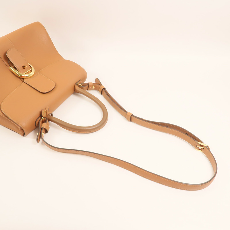 Delvaux 牛皮皮革Brillant MM金扣手挽肩背兩用袋-7