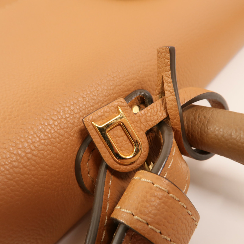 Delvaux 牛皮皮革Brillant MM金扣手挽肩背兩用袋-14