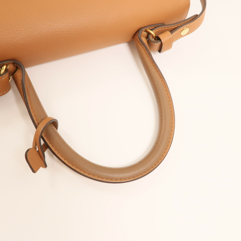 Delvaux 牛皮皮革Brillant MM金扣手挽肩背兩用袋-15