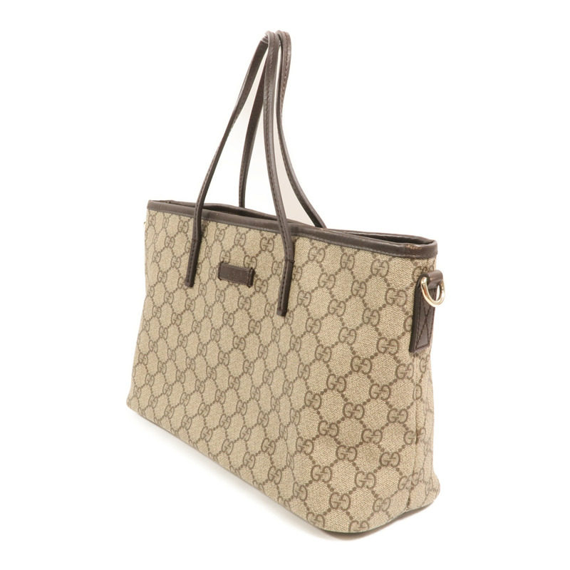 GUCCI 塗層帆布Tote Bag金扣手挽肩背兩用袋-2