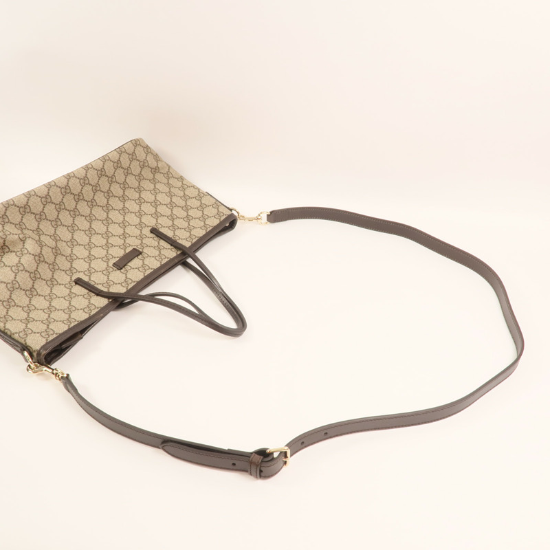 GUCCI 塗層帆布Tote Bag金扣手挽肩背兩用袋-7