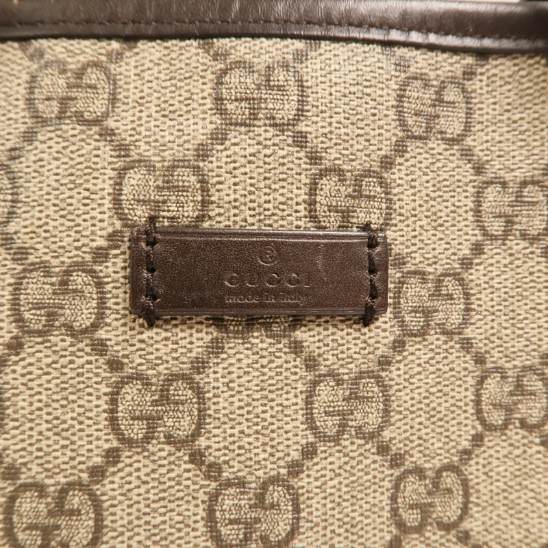 GUCCI 塗層帆布Tote Bag金扣手挽肩背兩用袋-10