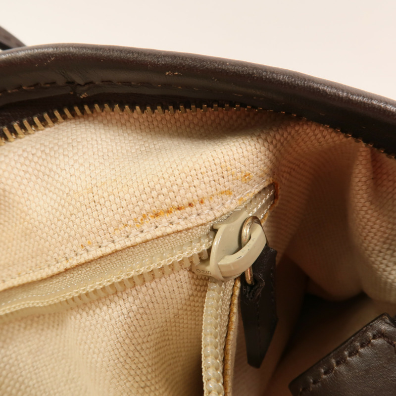 GUCCI 塗層帆布Tote Bag金扣手挽肩背兩用袋-15