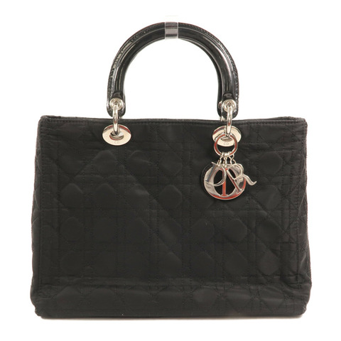 Dior 尼龍Lady Dior銀扣手挽袋