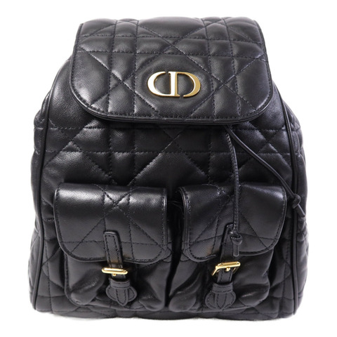 Dior 羊皮皮革Caro Backpack Medium金扣背包