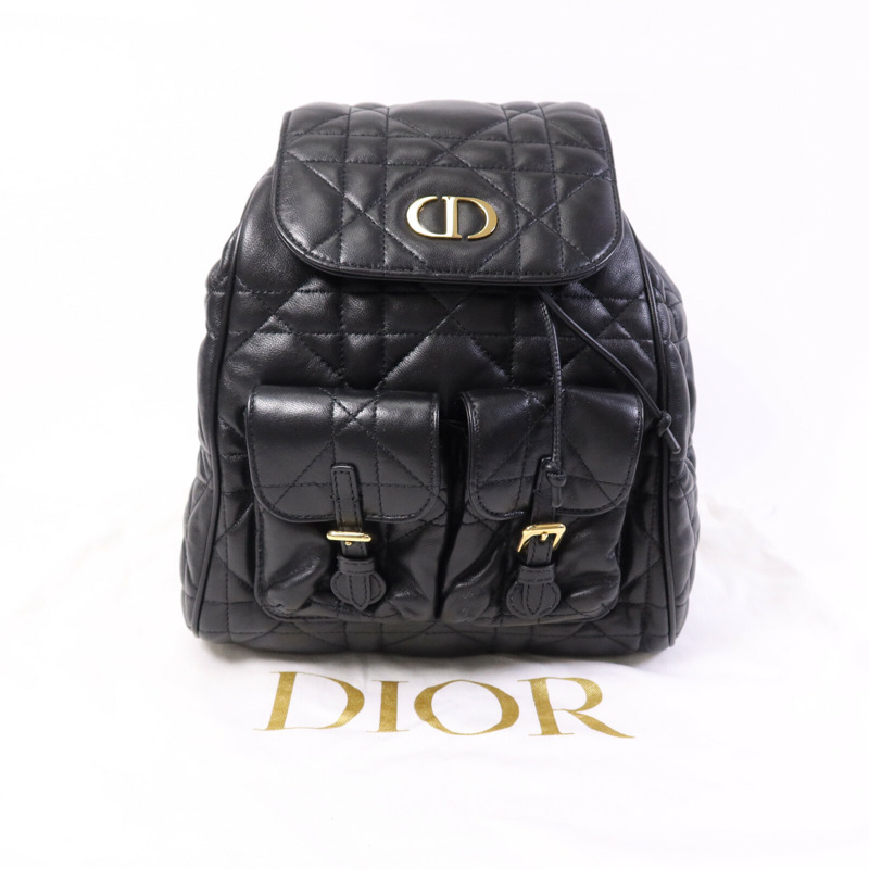 Dior 羊皮皮革Caro Backpack Medium金扣背包-7