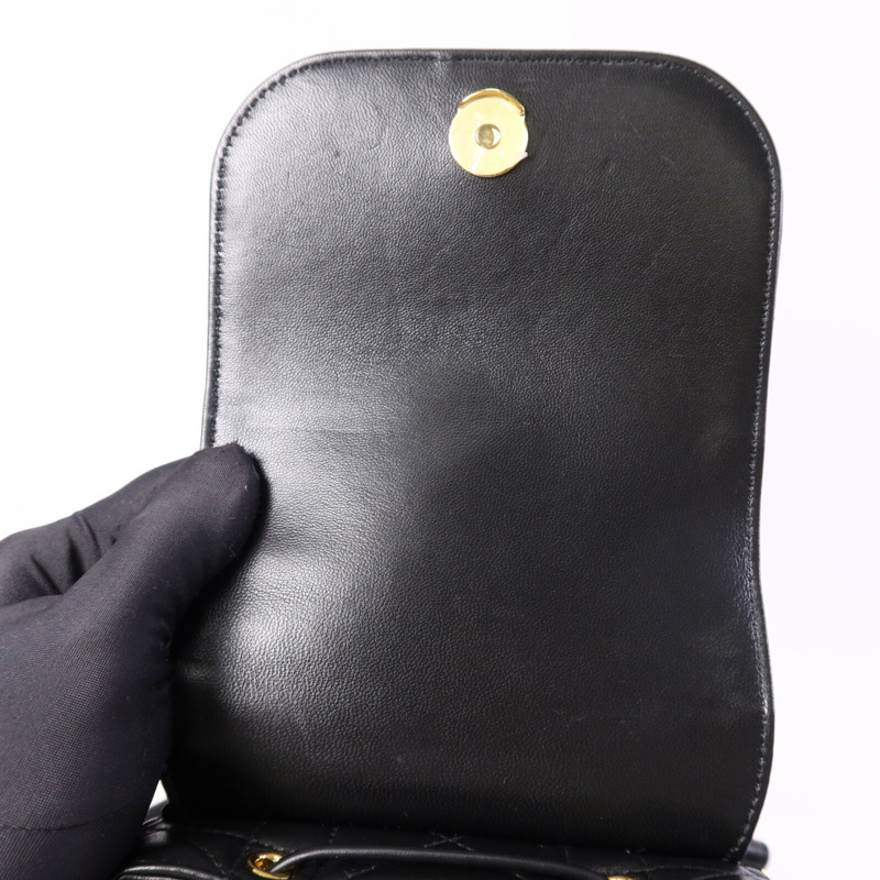 Dior 羊皮皮革Caro Backpack Medium金扣背包-14