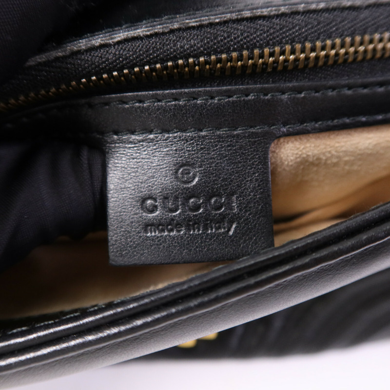 GUCCI 牛皮皮革GG Marmont Small金扣手挽肩背兩用袋-5