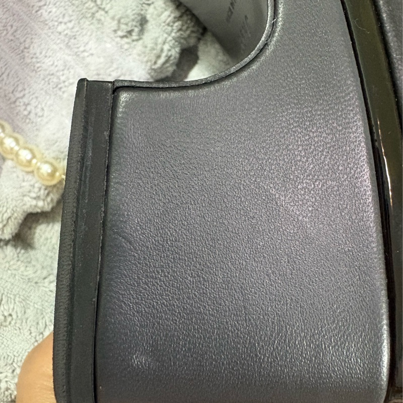 誠可議價 香奈兒 CHANEL 黑色菱格紋 厚底涼鞋-12