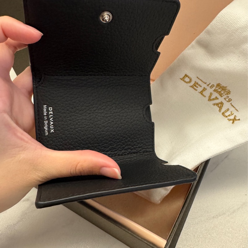 DELVAUX Presse Trifold Wallet 短夾/零錢包_黑-6