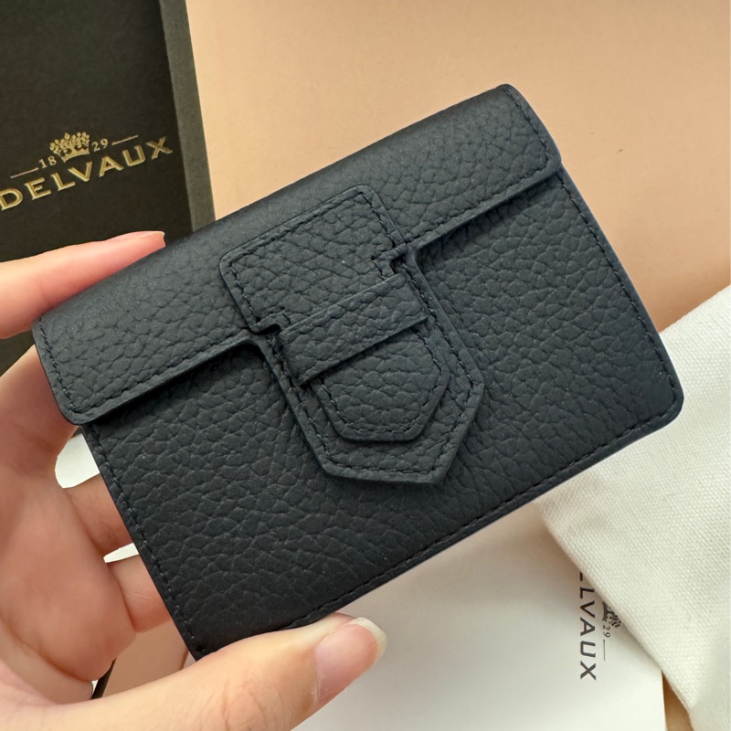 DELVAUX Presse Trifold Wallet 短夾/零錢包_黑-8