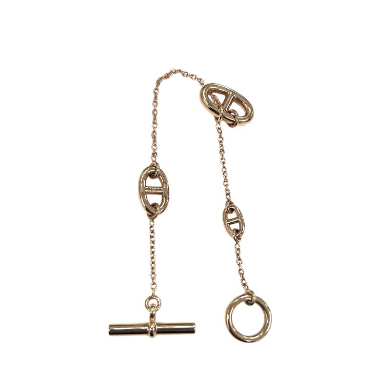 HERMÈS 愛馬仕 FARANDOLE 手鍊 K18 黃金 H LOGO 鏈條款-3