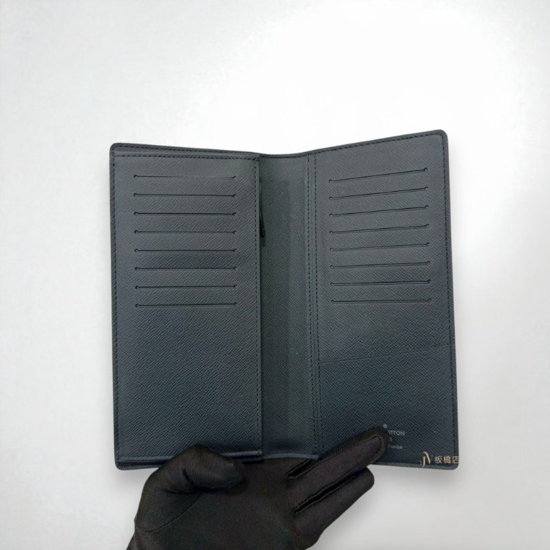 JS0291-LV大棋盤格鴨子聯名款BRAZZA對開長夾N60393-4