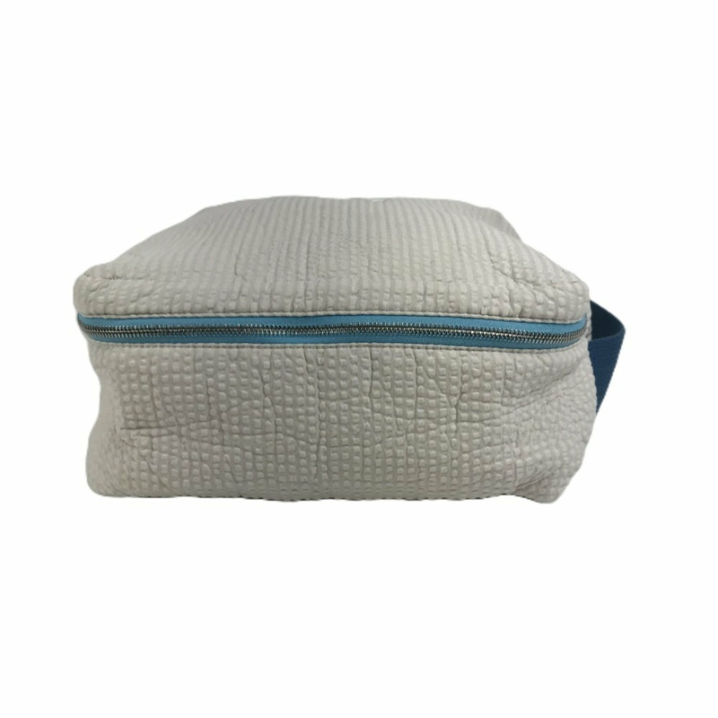 愛馬仕嬰兒 Cabriole To-Go MM 多功能尿布包,純棉材質,綠色/珍珠藍。-3