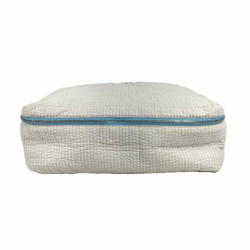 愛馬仕嬰兒 Cabriole To-Go MM 多功能尿布包,純棉材質,綠色/珍珠藍。-4