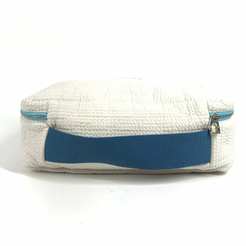 愛馬仕嬰兒 Cabriole To-Go MM 多功能尿布包,純棉材質,綠色/珍珠藍。-5