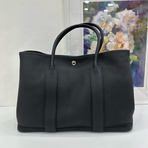 Hermes 愛馬仕 Garden Party 36 花園36 黑銀 C刻
