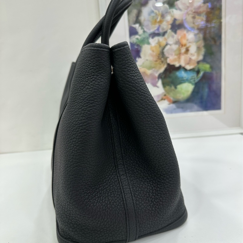 Hermes 愛馬仕 Garden Party 36 花園36 黑銀 C刻-3