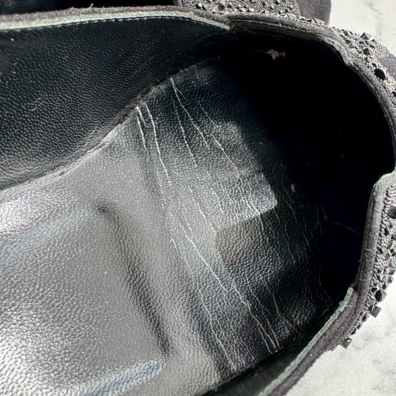 💝有盒子 狀況漂亮 Hermes 黑色亮鑽H造型平底鞋 娃娃鞋-3